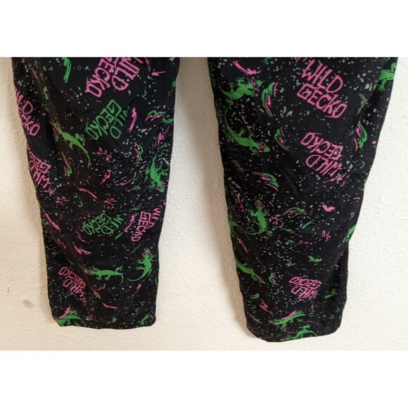GECKO Hawaii Neon Splatter Gecko Print Beach Pant 100% Nylon Size Small - Picture 9 of 13